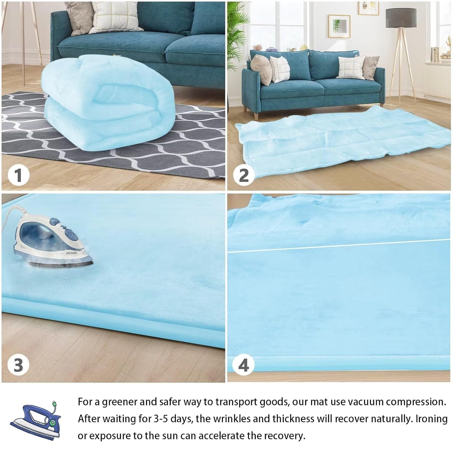Baby Play Mat for Floor Nursery Rug Muscle Mat Area Rug Playroom Rug 79"x110" Playpen Mat Memory Foam 1.3" Thick Crawling Mat For Babies,Toddlers, Infants, Kids,Grey