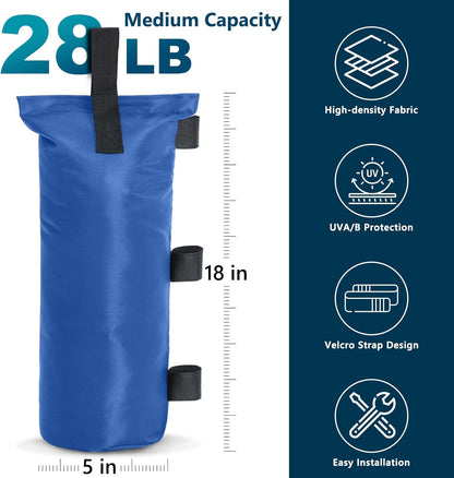MASTERCANOPY Canopy Weight Sandbags, Without Sand(112 Pounds, Black)
