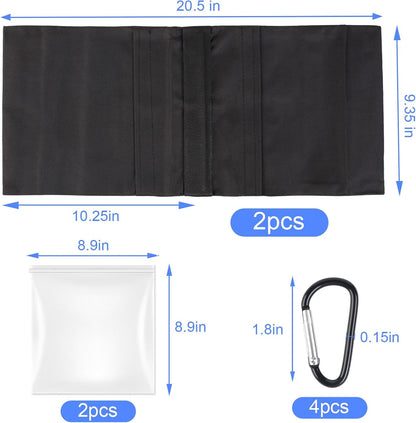 Rindion 2 Pack Sand Bags, Black Sand Bags for Weight, Heavy Duty Sandbags for Umbrella Base, Photography Video Equipment, Light Tripod, Fishing Chair, Sports, Backdrop Stand, Camping, Tent