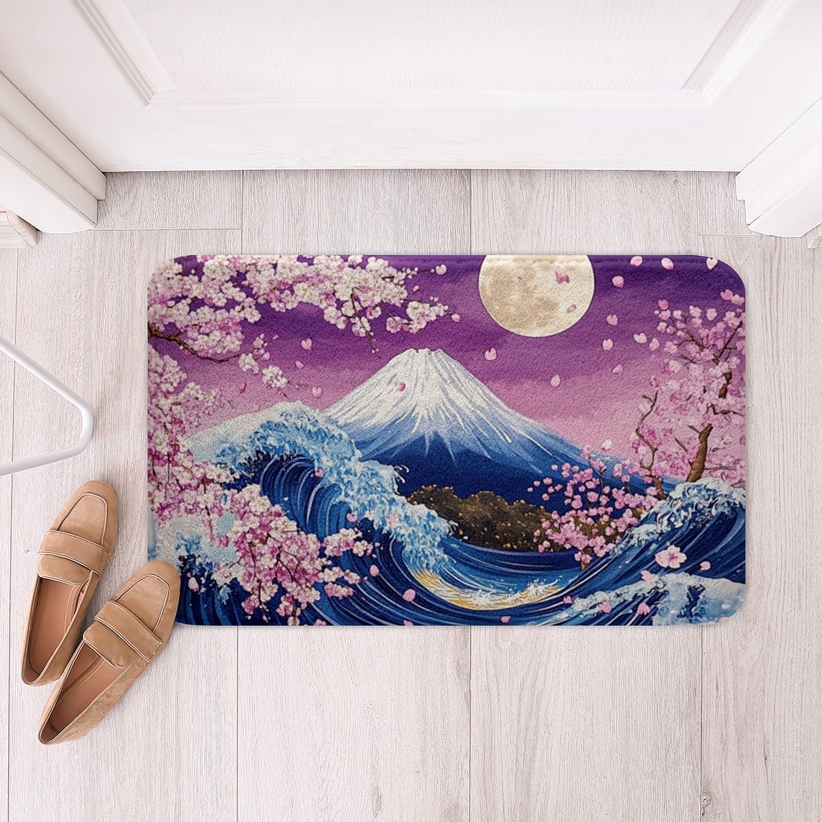 Erosebridal Yoga Bathroom Rugs Gradient Bath Mat,Meditation 20"X 32" Doormats Floor Mats for Kids Boys Girls Teens Lotus Art Non Slip Bath Rug