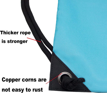 HOLYLUCK Drawstring Backpack Bag Sport Gym Sackpack - Colors A