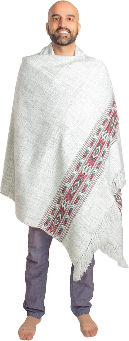 Meditation Shawl or Blanket, Exotic Shawl/Wrap, Oversize Scarf or Stole. Unisex