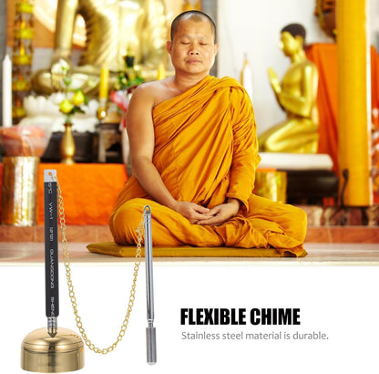 VOSAREA Tingsha Bell Buddhist Chime Meditation Chime Bells Buddhist Lucky Symbols Tingsha Cymbals Temple Dharma Ritual Utensil