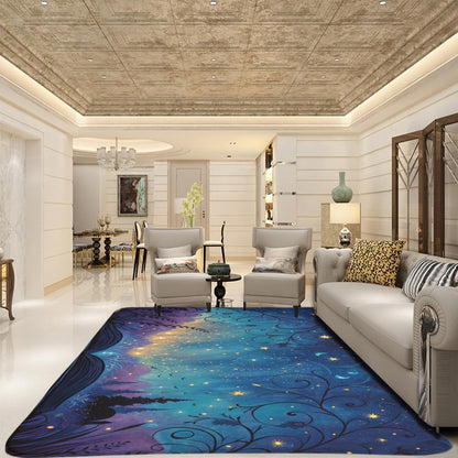 Butterfly Carpet Area Rug - Lovely Butterflies Printed Carpets for Kids Butterfly Theme Living Room Indoor Bedroom Decor Soft Polyester Yoga Mat 2'x3'