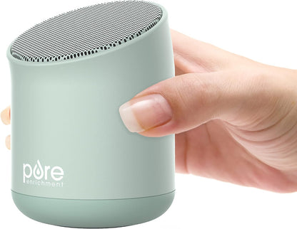 Pure Enrichment Wave Mini Zen Soothing Sound Machine - Portable Sound Machine for Yoga Studios, Travel & Sleep - 6 Relaxing Sounds, Optional Timer & Rechargeable Lithium Battery (Tranquil Green)