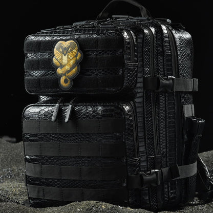 WOLFpak 35L Tactical Gym Backpack (Alpha Black) Durable 1000D Waterproof Oxford Material with MOLLE Webbing, Laptop Pocket & Dual Cup Holders, Durable Fitness/Travel/Military Daypack