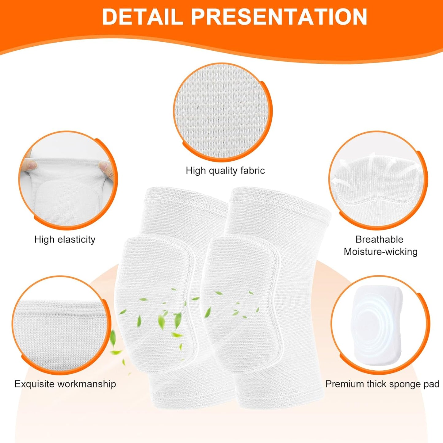 HISFFOG Volleyball Knee Pads for Women, Men, Youth, Girls, Kids, Knee brace for Volleyball Basketball Football Dance Yoga Tennis Running Cycling Workout Climbing Wrestling