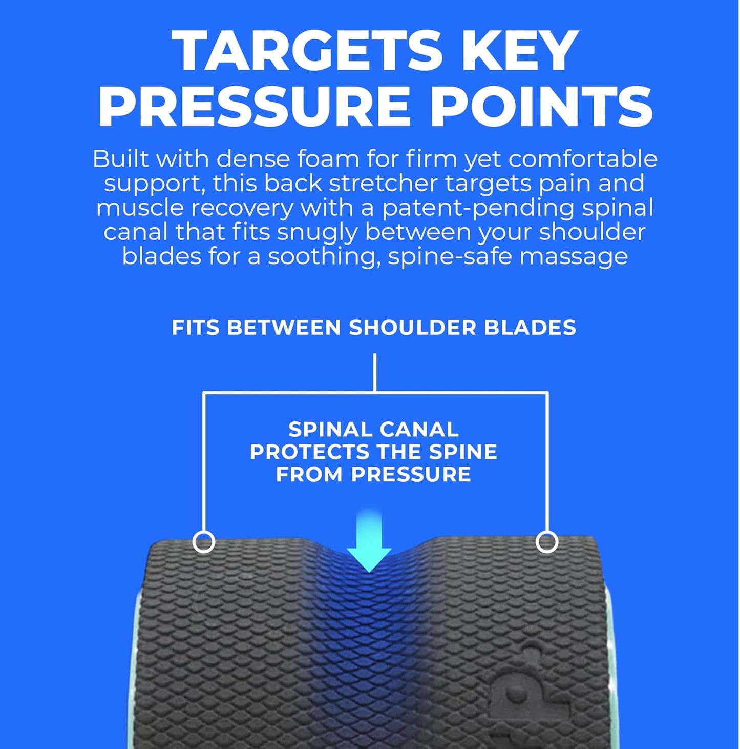 Chirp Wheel Foam Roller – Targeted Back & Neck Relief, Lumbar Spine Stretcher, Spinal Decompression Back Stretcher, Massage Roller with Density Foam for Physical Therapy, Supports 500lbs, 4-Pack Black