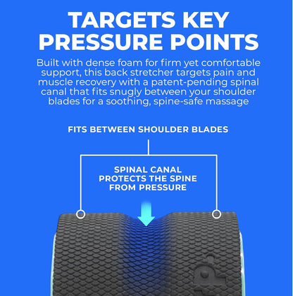 Chirp Wheel Foam Roller – Targeted Back & Neck Relief, Lumbar Spine Stretcher, Spinal Decompression Back Stretcher, Massage Roller with Density Foam for Physical Therapy, Supports 500lbs, 4-Pack Black