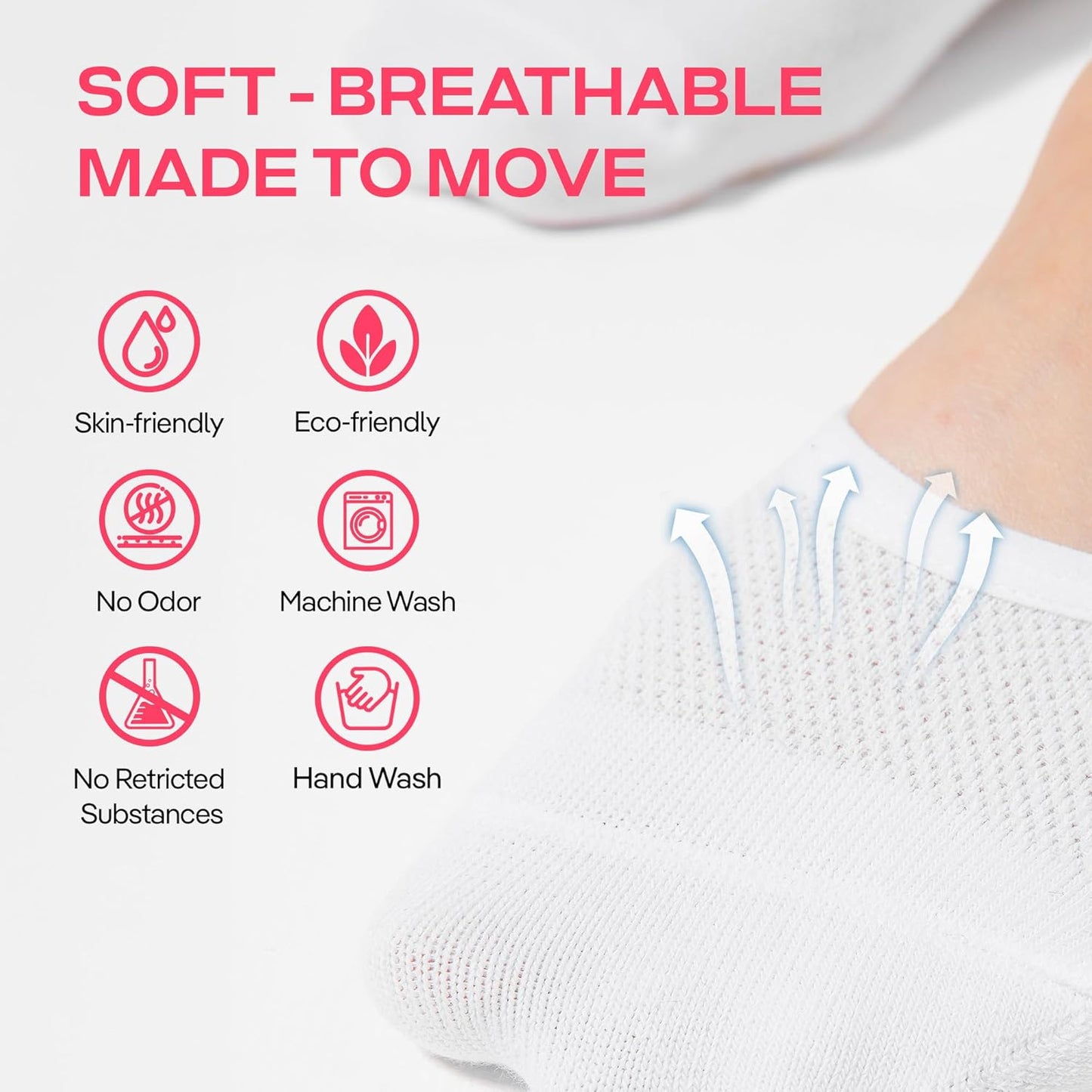 COOLMATE Pilates Socks with Grips for Women, Yoga Socks, Crew Non Slip Women for Barre, Pilates Gifts for Women - Colors B