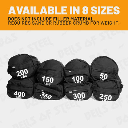 Strongman Sandbag for Working Out [Bells of Steel] Fitness Sand Bag Sacks, Commercial and Home Gym Sand Bags for Weight Training with Handles for Workout