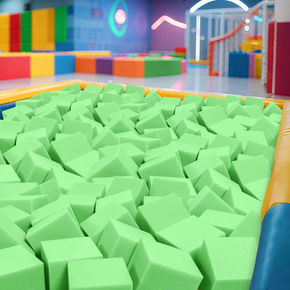 24PCS Foam Cubes 5"x5"x5"- Foam Pit Blocks Set, Soft Stacking Blocks for Indoor Games,Trampolines, Gymnastics, Parkour & Action Sport (6 Colors)