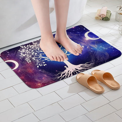 Erosebridal Yoga Bathroom Rugs Gradient Bath Mat,Meditation 20"X 32" Doormats Floor Mats for Kids Boys Girls Teens Lotus Art Non Slip Bath Rug