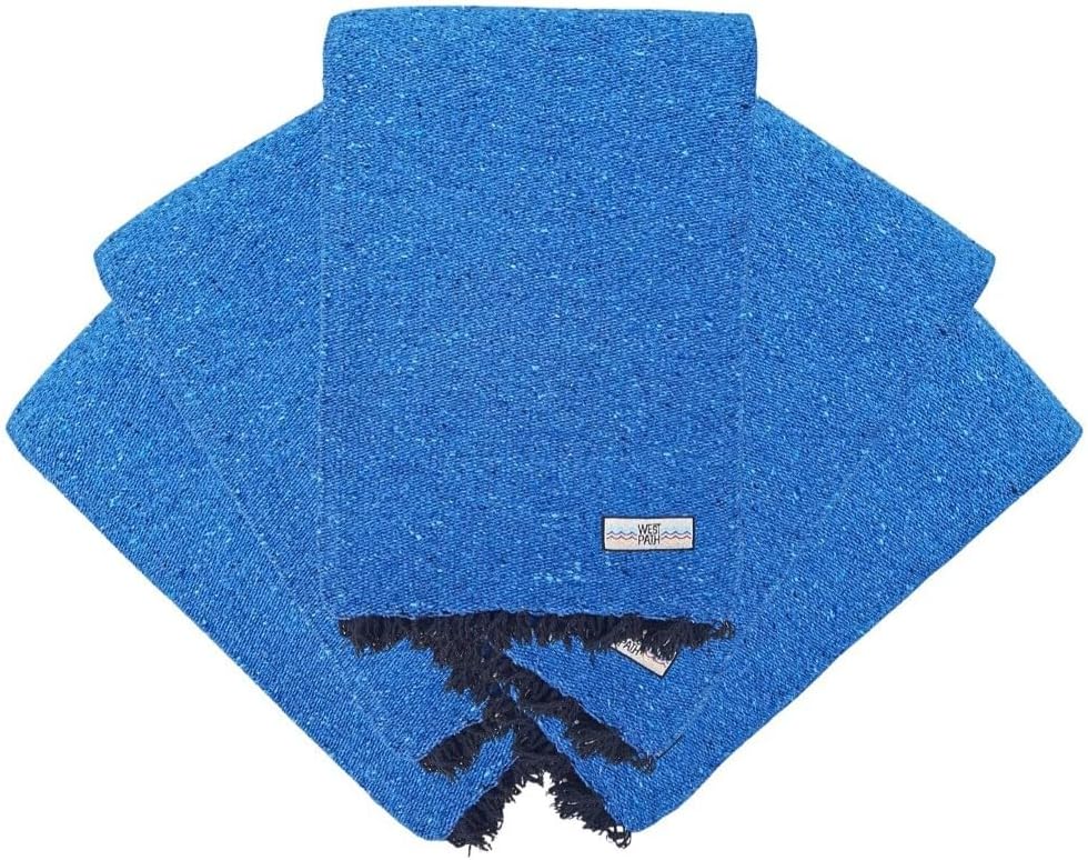 Open Road Goods Bulk Handmade Solid Color Yoga Blankets - Thick Mexican Blankets or Throws - Made for Yoga! (12 Pack, Black)