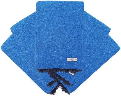 Open Road Goods Bulk Handmade Solid Color Yoga Blankets - Thick Mexican Blankets or Throws - Made for Yoga! (12 Pack, Black)