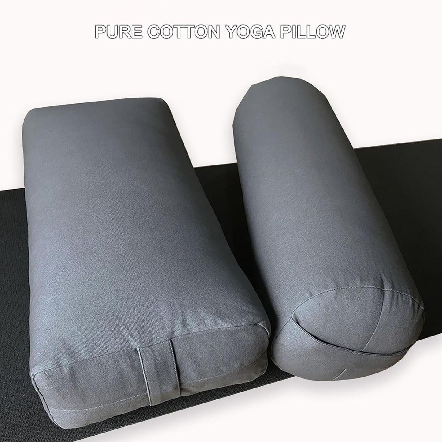 Yoga Bolster Pillow, Versatile Yoga Support Pillow for Restorative Yoga & Meditation 100% Cotton Bolster Pillow Blue Rectangle
