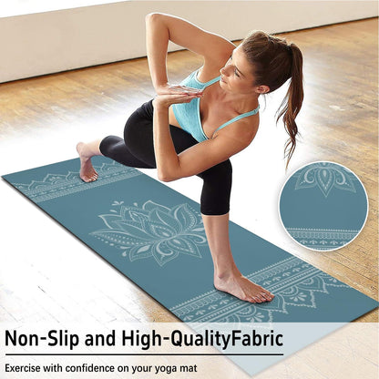 Hot Yoga Mat Towel with Corner Pockets Yoga Towels for Hot Yoga Non Slip with Travel Bag Sweat Absorbent Yoga Blankets Mat Cover for Workout Gym 70"x26" (Mountain-01, 70x26)