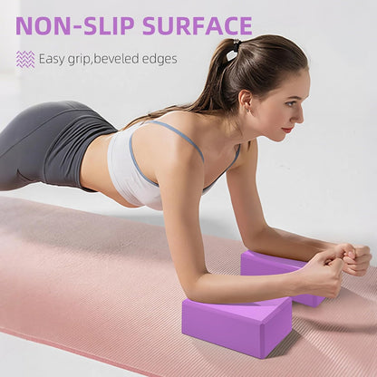 1 Pack Large Foam Yoga Blocks 9x6x4 Inches, Sturdy Pilates Block, Workout Block, Non Slip Surface Yoga Brick for Pilates Meditation, Stretching and Toning, Pink