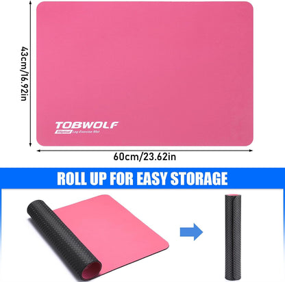 TOBWOLF Non-Slip Workout Mat for Ellipse Leg Exerciser, Ellipse Machine Mat, Exercise Mat for Under Desk Ellipticals, Suitable for Electric Seated Foot Pedal Exerciser, Stability & Floor Protection