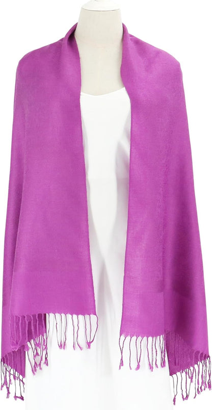 vimate Silky Paisley Pashmina Shawl Scarf-Women's Soft Double-side Jacquard Pashminas Wrap for Evening Dress Travel Shawl