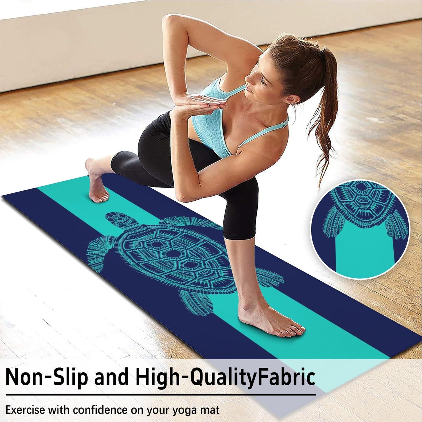 Hot Yoga Mat Towel with Corner Pockets Yoga Towels for Hot Yoga Non Slip with Travel Bag Sweat Absorbent Yoga Blankets Mat Cover for Workout Gym 70"x26" (Mountain-01, 70x26)