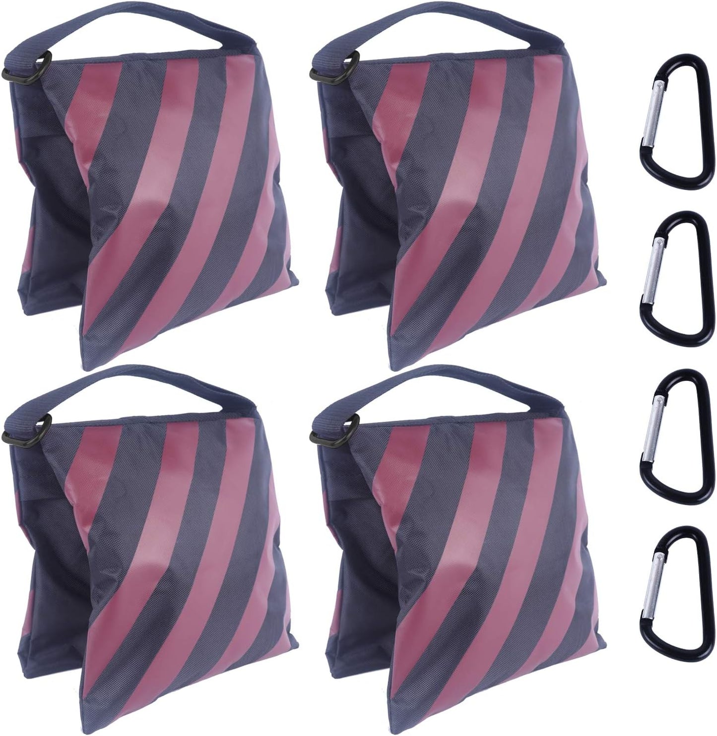 ABCCANOPY Photography Sandbag for Video Stand, Heavy Duty Weight Bags for Light Tripod, Camping Chair, 4 Packs (Black) No Sand