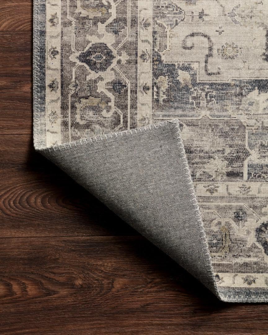 Loloi Hathaway Collection HTH-06 Blush/Multi 2'-6" x 7'-6", .25" Thick, Runner Rug, Soft, Durable, Printed, Modern, Low Pile, Non-Shedding, Easy Clean, Living Room Rug