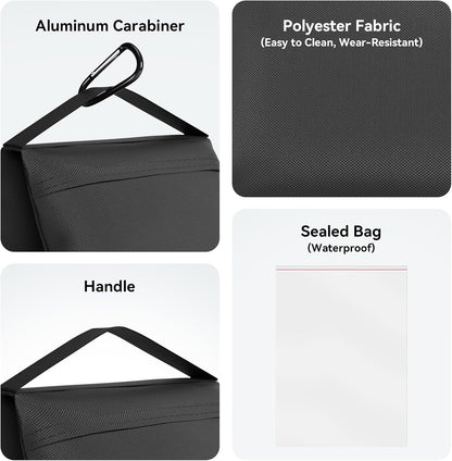 4 Pack Sandbags with 8 Bags & 4 Hooks, Heavy Duty Weight Bags for Stabilizing Stands, Photo Studio Equipment, Tripod, Backdrop Support, Canopy, Tent Base (Empty Sand Bags)