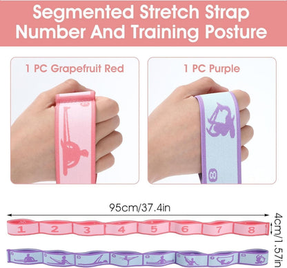 Multi-Loop Stretch Band - Yoga, Pilates, Ballet, and Physical Therapy Stretching Strap for Flexibility, Leg Stretching, and Exercise - Durable Stretching Equipment