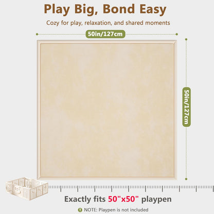 Baby Play Mat for Floor, 1.3'' Thick Memory Foam Tummy Time Mat - Super Soft Coral Velvet Nursery Rug with Non-Slip Backing, Crawling Rug for Toddlers/Infants, Yoga & Tatami Use, Oatmeal, 79''x 118''