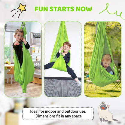 Aokitec Therapy Swing for Kids with Special Needs (Hardware Included) Snuggle Swing Cuddle Hammock Indoor Adjustable Aerial Yoga for Children with Autism, ADHD, Asperger, Sensory Integration