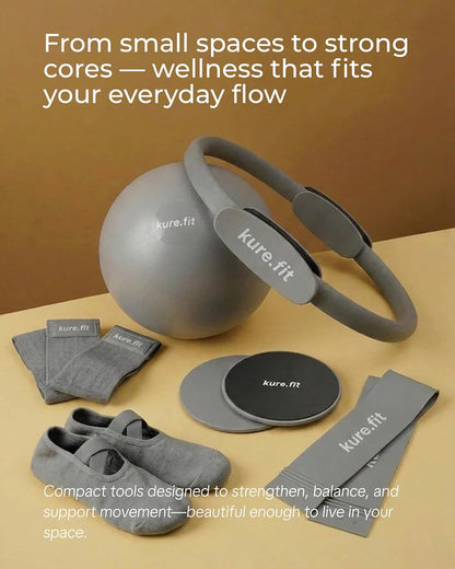Pilates Kit for Women – Home Pilates Equipment Set with Ring, Ball & Resistance Bands | Pilates Starter Kit with Accessories in Gift Box