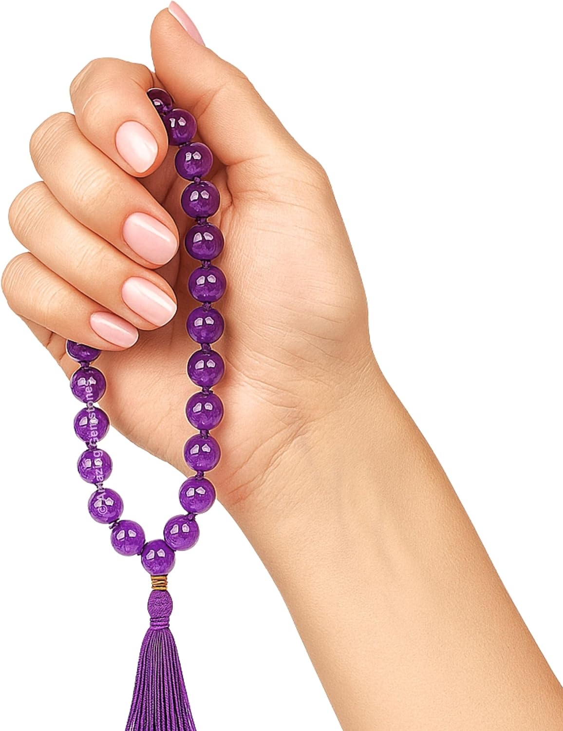 Amazing Gemstone 108 Beads Handmade Mala (Knotted, Rudraksha) - Colors A