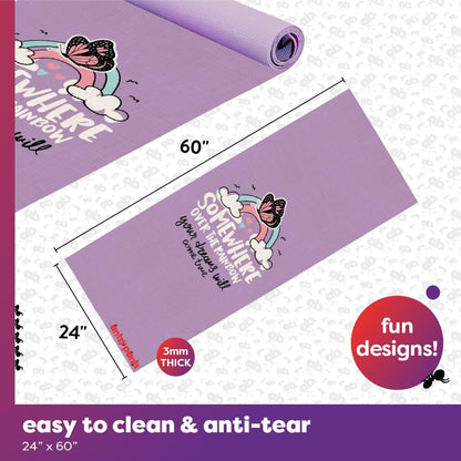 Antsy Pants Kids Yoga Mat - Yoga Mat for Kids, Yoga Mats for Home Workout, Travel Yoga Mat, Yoga Mat Non Slip, 60” x 24”, 3mm Free of Toxic Phthalates