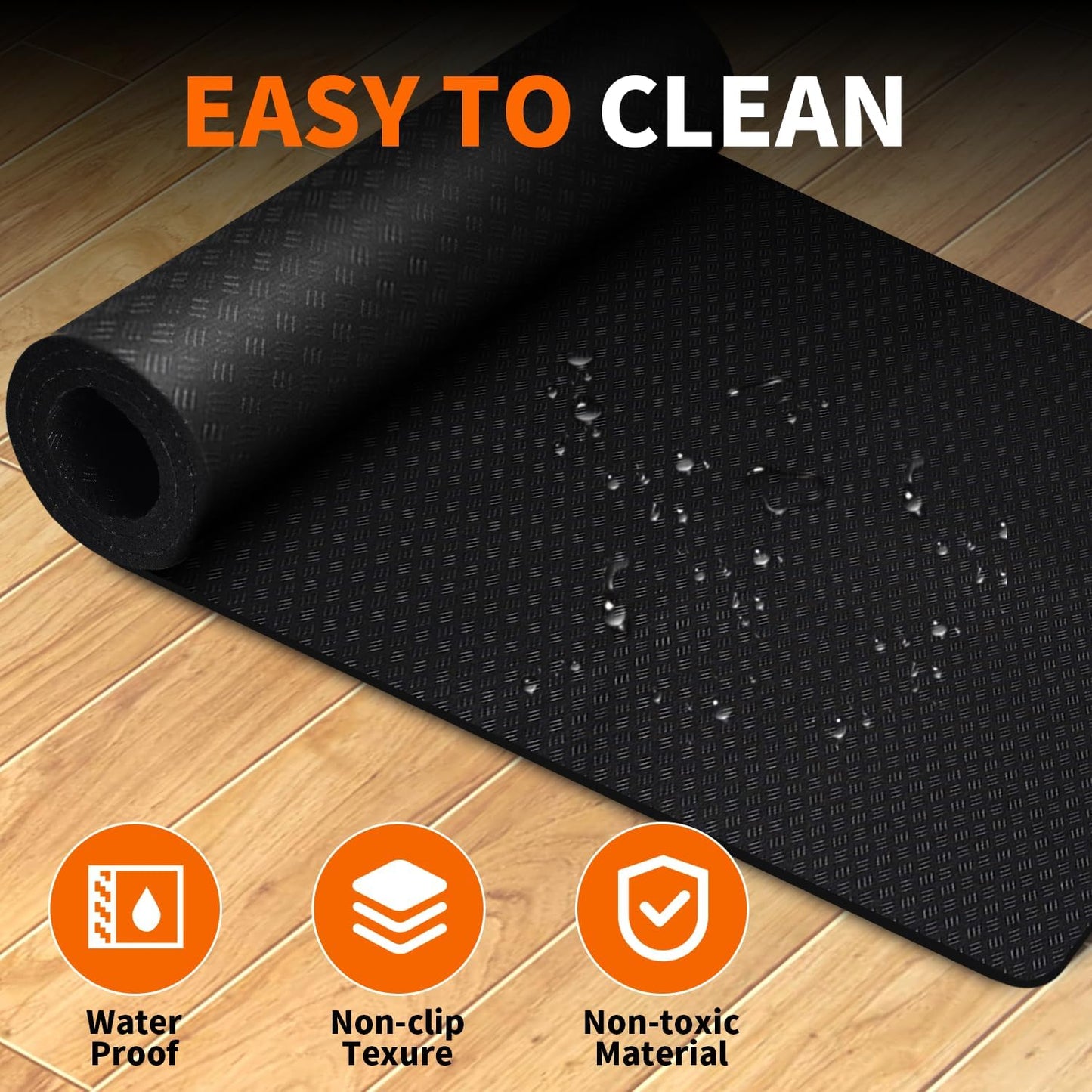 Stepwaver Walking Pad Mat for Carpet, Treamill Mat for Hardwood Floors, High Density, 0.2" Thickness, Folable, Floor Protection Mats for Bike, Elliptical, Treadmill