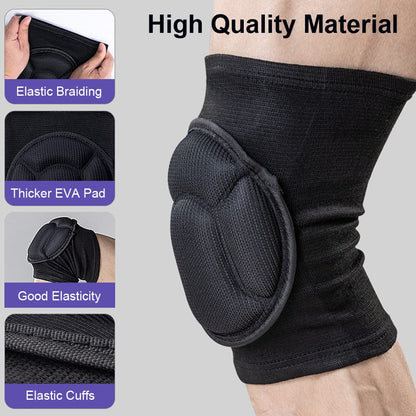 Knee Pads for Women & Men, Basketball Knee Pads Volleyball Knee Pads for Women Men Wrestling Knee Pads Wrestling Gear, Crash Pad Snowboarding Gear Knee Protector Soft Knee Pads for Work (Medium,