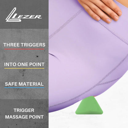 LEZER Trigger Massage Point, Manual Massage Ball, Muscle Knots Relief Tool, Myofascial Release, Physical Therapy, Deep Tissue Back Massage, Plantar Fasciitis, 2.9 in x 2.1 in (Blue)