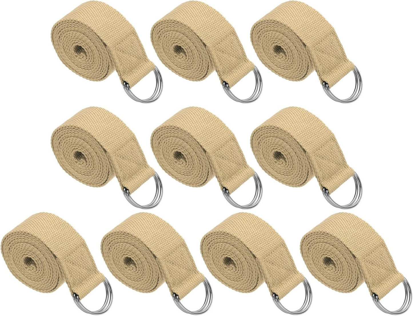 PATIKIL Yoga Strap for Stretching, Cotton Yoga Belt with Adjustable Metal D-Ring Buckle Stretch Band for Fitness Pilates