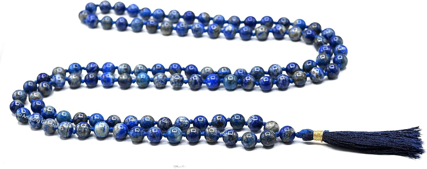 Amazing Gemstone 108 Beads Handmade Mala (Knotted, Rudraksha) - Colors B