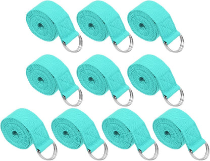 PATIKIL Yoga Strap for Stretching, Cotton Yoga Belt with Adjustable Metal D-Ring Buckle Stretch Band for Fitness Pilates