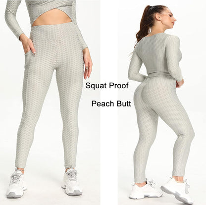 JGS1996 Butt Lifting Leggings for Women Tummy Control Workout Yoga Pants High Waisted Scrunch Booty Gym Tights