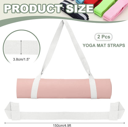 Yoga Mat Straps for Carrying, Adjustable Exercise Mat Sling Holder Multi Purpose Mats Carrier
