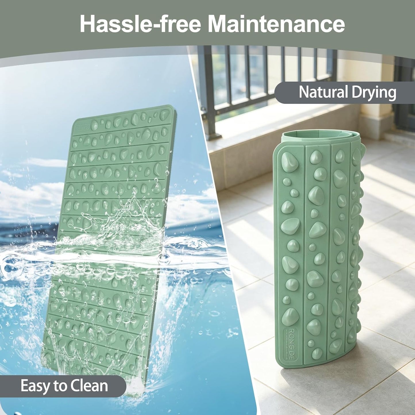Portable Feet Acupressure Mat, Foldable Foot Massager Mat, Pressure Point Massage Pad, Anti Fatigue Office Standing Desk Pad, Stand Up Pad, Relieve Foot Pain