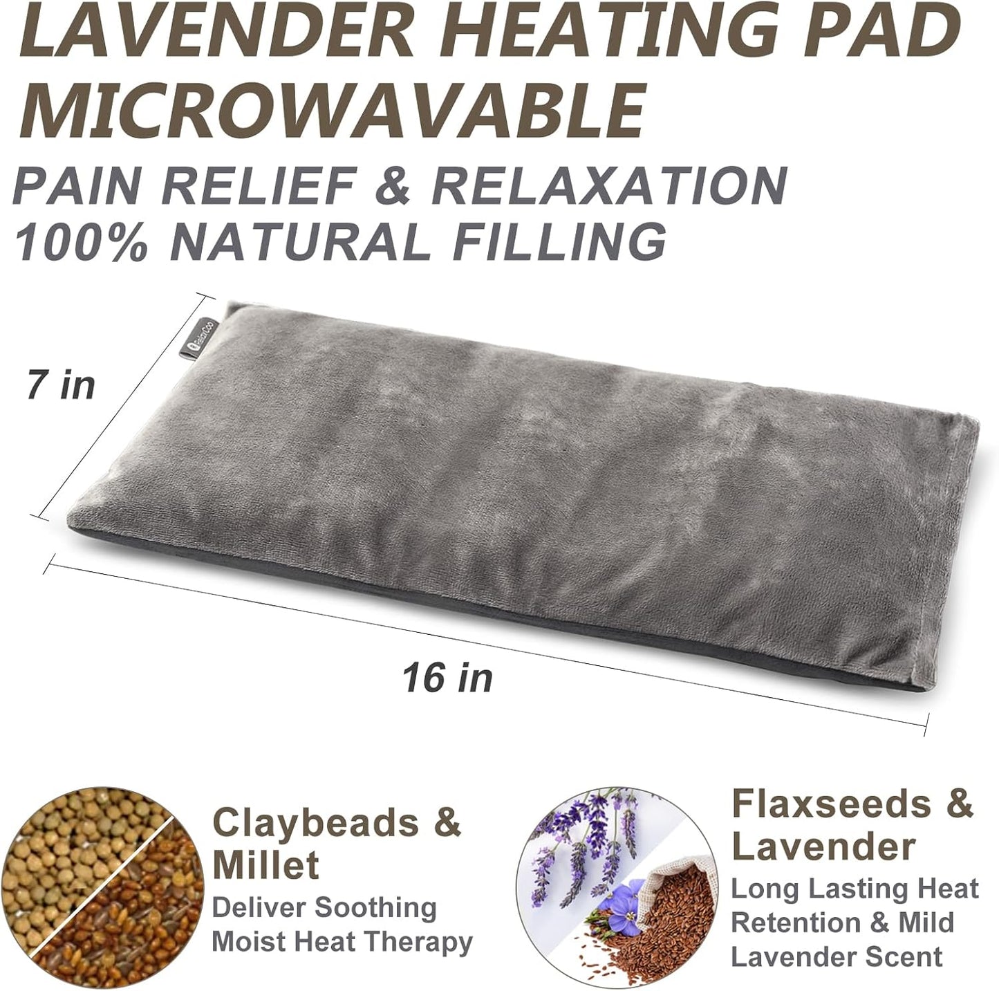 RelaxCoo Sinus Face Mask Heated for Headache，Dry Eyes, Migraine, Sinus Pressure Relief, Warm Cold Compress, Lavander Eye Pillow Weighted for Relaxation, Sleep, Yoga, Microwavable Eye Heating Pad