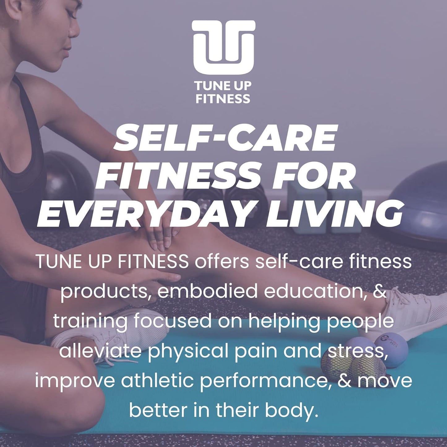 YOGA TUNE UP® Therapy Balls in Tote by Tune Up Fitness - Massage Balls for Trigger Point, Pressure Point & Myofascial Release - Use as Single or Peanut Ball for Pain Relief & Relaxation (Aqua Blue)