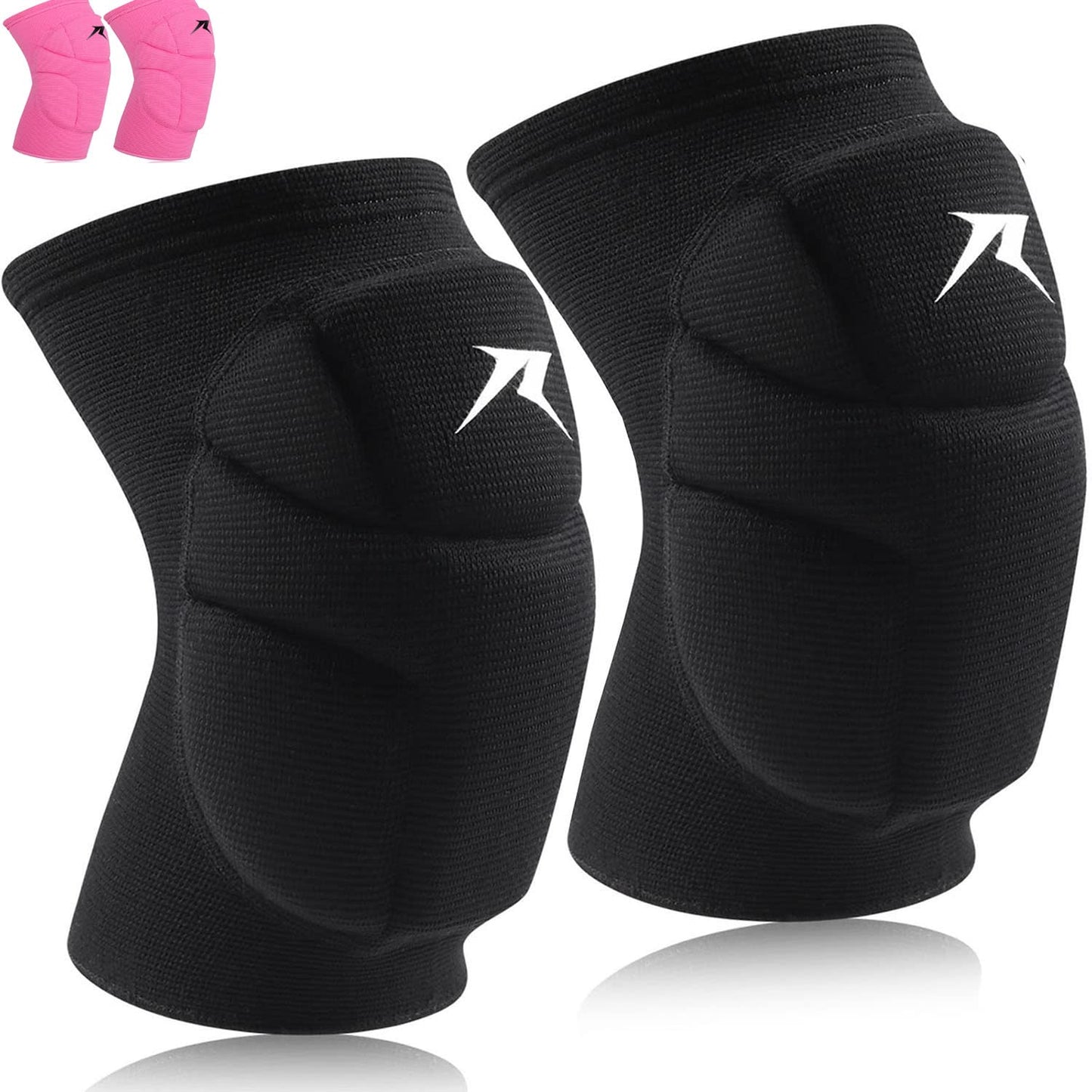 Volleyball Knee Pads Pink, Knee Protector Supporter for Girl Lady Women with High Protection Pads,Professional Grade Knee Pads for Running,Tennis,Yoga,Cycline,Gym,Workout Exercise