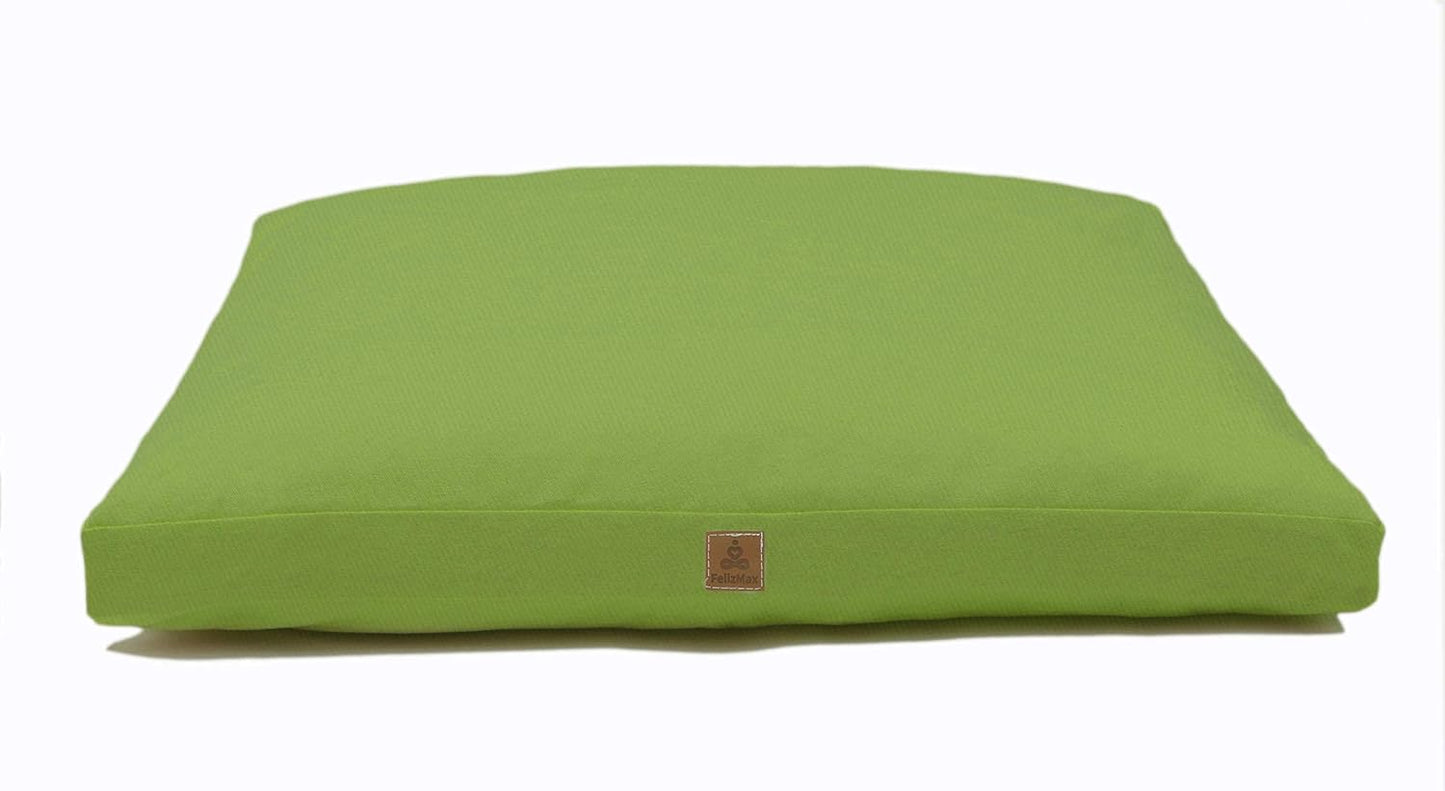 Zabuton Meditation Mat (36"×28"×2") Luxurious Meditation Cushion for Kneeling Sitting Large Floor Pillow Zafu/Bench-Washable Cotton Cover 100% Organic Cotton Filling (White)