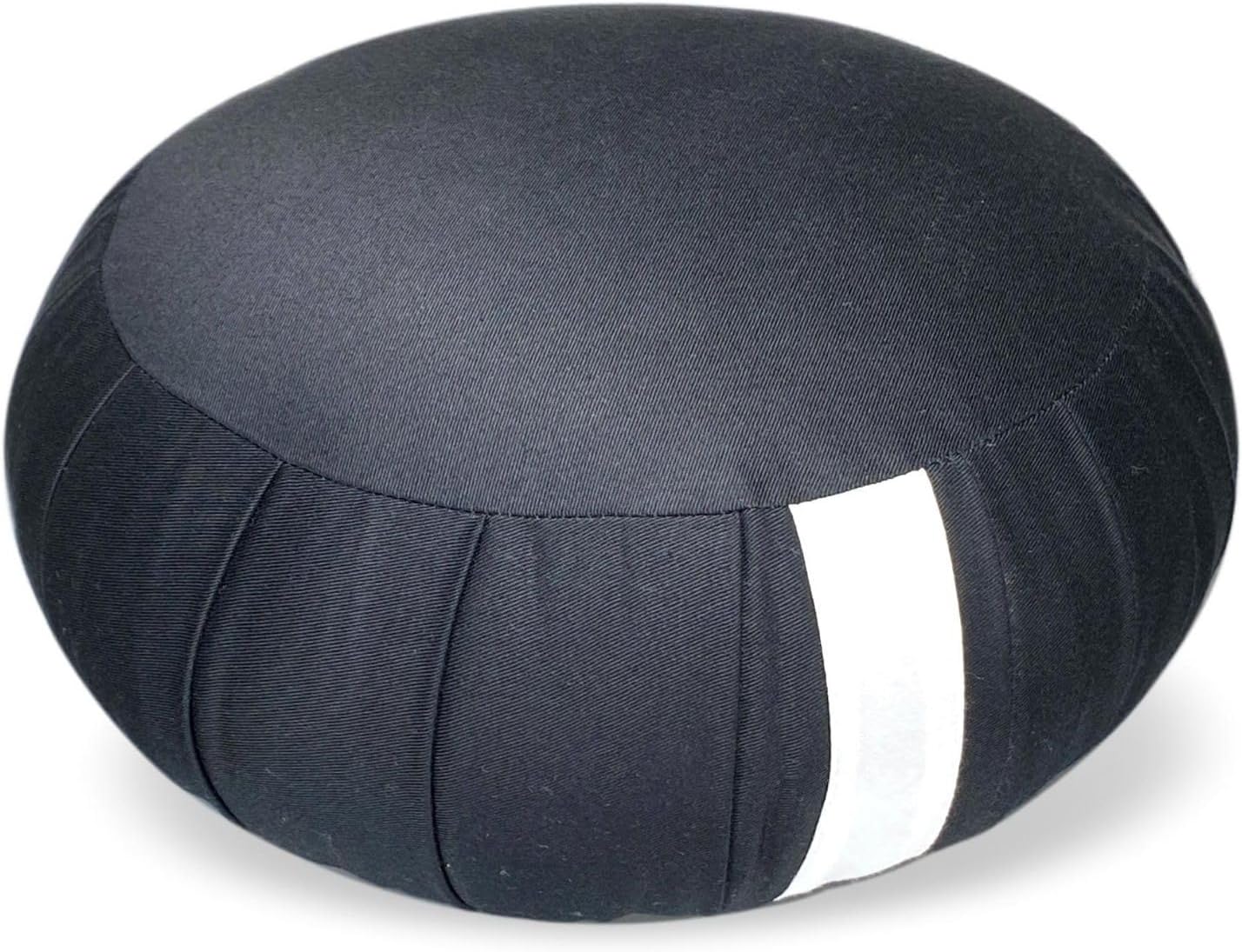 Zafu Meditation Cushion Japan Made | Authentic Zen Temple Style Zazen Seat – Firm Kapok Filling for Mindfulness, Yoga & Posture Support