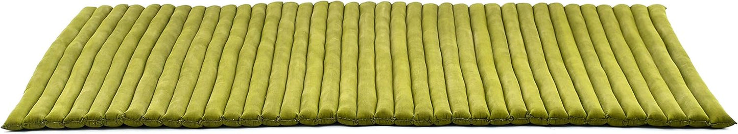 Leewadee - Kapok Roll Mat – Handcrafted Folding Sleep & Relaxation Mattress from Thailand, Ideal as Guest Bed, Camping Mat, Yoga Mat or Traditional Futon, 75 x 39 inches, Anthracite