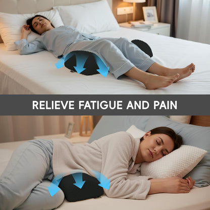 SPRING SEAON Half Moon Bolster Knee Pillow for Back Sleeping Memory Foam Leg Pillow for Ankle and Foot Comfort Under Knee Pillow for Side Sleepers Machine Washable Cover(17" x 7.5" x 4.3")